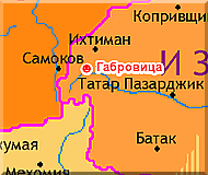 Габровица. Карта на България и Източна Румелия след Берлинския договор от 1 юли 1878 г.