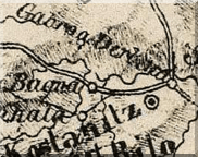 Първата поява на Габровица в  географска картa - 1827 г. (карт. Филип Вандермелен)