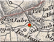 Габровица в  географска картa на Османската империя от 1850 г. (австрийски атлас)